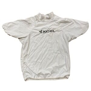 XCEL Mens UV Shield Rash Guard Short Sleeve Mock Neck White Size 3XL‎
